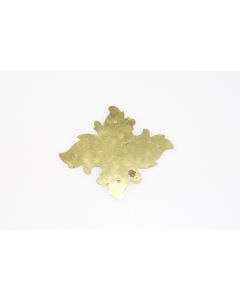 Rosette, quer, poliert, Beschläge, Messing, 7.5 cm, 8.5 cm