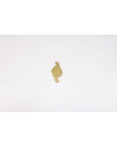 Schild, hoch, poliert, Beschläge, Messing, 7.5 cm, 3.5 cm