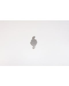 Schild, hoch, Beschläge, Eisen, 7.5 cm, 4 cm