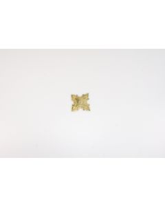 Rosette, viereckig, ziseliert, Beschläge, Messing, 6 cm, 6 cm
