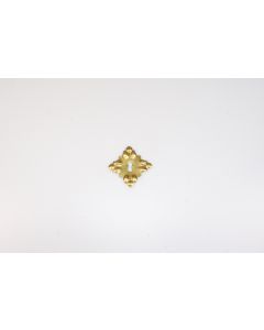 Schild, viereckig, poliert, Beschläge, Messing, 6.5 cm, 6.5 cm