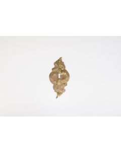 Schild, hoch, poliert, Beschläge, Messing, 14.5 cm, 6.5 cm