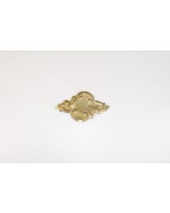 Rosette, quer, ziseliert, Beschläge, Messing, 7.5 cm, 12.5 cm