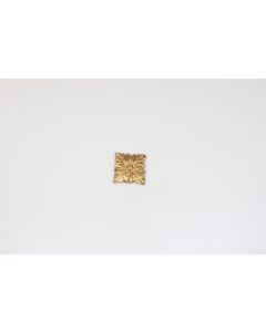 Zierelement, viereckig, poliert, Beschläge, Messing, 4 cm, 4 cm
