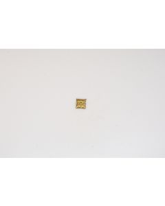 Zierelement, viereckig, poliert, Beschläge, Messing, 2 cm, 2 cm