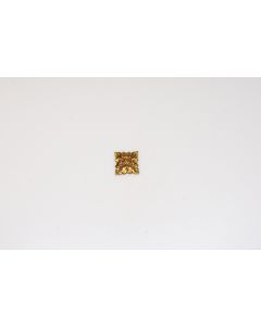 Zierelement, viereckig, poliert, Beschläge, Messing, 3 cm, 3 cm