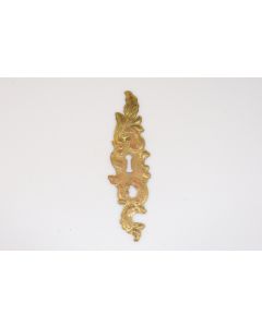 Schild, ziseliert, Beschläge, Messing, 19 cm, 5.5 cm