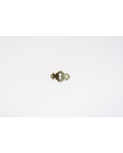 Schild, quer, poliert, Beschläge, Messing, 3 cm, 5 cm