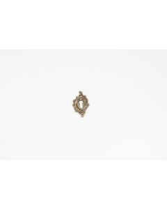 Schild, hoch, patiniert, Beschläge, Messing, 5 cm, 3 cm