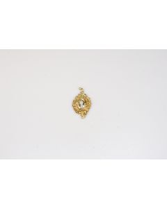 Schild, hoch, poliert, Beschläge, Messing, 6.5 cm, 3.5 cm