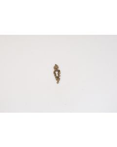 Schild, hoch, patiniert, Beschläge, Messing, 5.5 cm, 2 cm