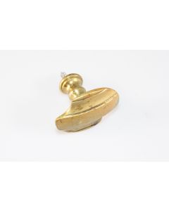 Knopf, quer, poliert, Beschläge, Messing, 3.5 cm, 4.5 cm