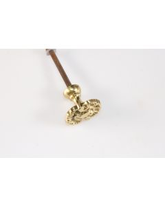 Knopf, quer, poliert, Beschläge, Messing, 2 cm, 2.5 cm