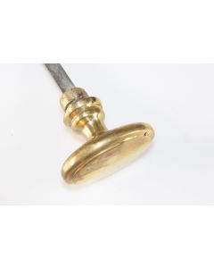 Knopf, quer, poliert, Beschläge, Messing, 3.5 cm, 5.5 cm