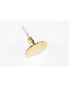 Knopf, quer, poliert, Beschläge, Messing, 3 cm, 3.5 cm