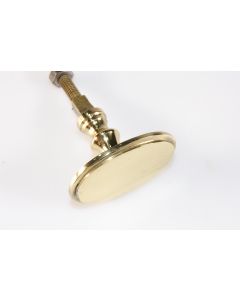 Knopf, quer, poliert, Beschläge, Messing, 3.5 cm, 5 cm