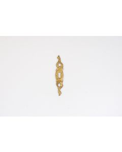 Schild, hoch, poliert, Beschläge, Messing, 10.5 cm, 2 cm