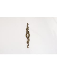 Schild, hoch, patiniert, Beschläge, Messing, 14.5 cm, 2.5 cm