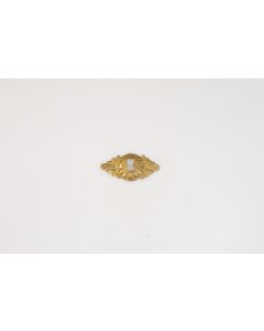 Schild, quer, poliert, Beschläge, Messing, 3.5 cm, 7 cm