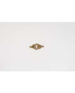 Schild, quer, patiniert, Beschläge, Messing, 3 cm, 6 cm