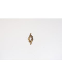 Schild, hoch, patiniert, Beschläge, Messing, 6 cm, 3 cm