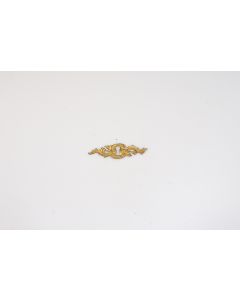 Schild, quer, poliert, Beschläge, Messing, 2.5 cm, 9 cm