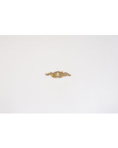 Schild, quer, poliert, Beschläge, Messing, 8 cm, 2 cm