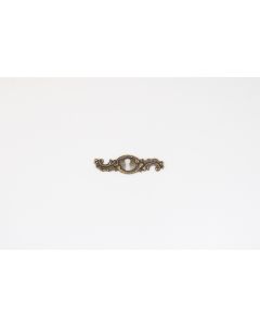 Schild, quer, patiniert, Beschläge, Messing, 2.5 cm, 8.5 cm