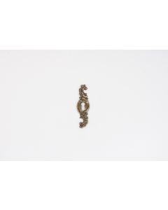 Schild, hoch, patiniert, Beschläge, Messing, 8.5 cm, 2.5 cm