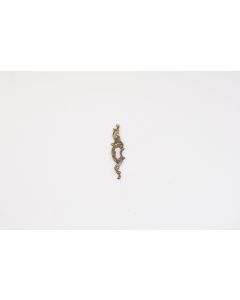 Schild, hoch, patiniert, Beschläge, Messing, 7.5 cm, 1.5 cm