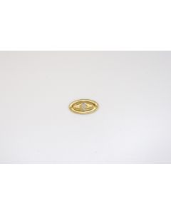 Schild, quer, poliert, Beschläge, Messing, 3 cm, 6 cm