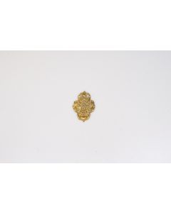 Rosette, hoch, poliert, Beschläge, Messing, 7 cm, 4.5 cm