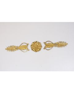 Zierelement, quer, poliert, Beschläge, Messing, 28.5 cm, 5.5 cm