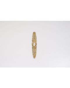 Schild, hoch, poliert, Beschläge, Messing, 14.5 cm, 2.5 cm