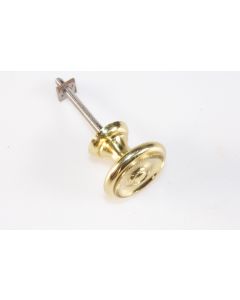 Knopf, rund, poliert, Beschläge, Messing, 3 cm, 3 cm