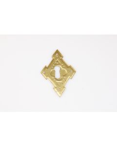 Schild, hoch, poliert, Beschläge, Messing, 70mm, 45mm