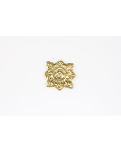 Rosette, viereckig, poliert, Beschläge, Messing, 4 cm, 4 cm