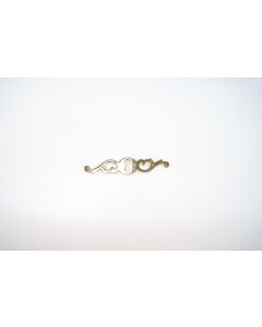 Schild, quer, poliert, Beschläge, Messing, 2 cm, 10.5 cm