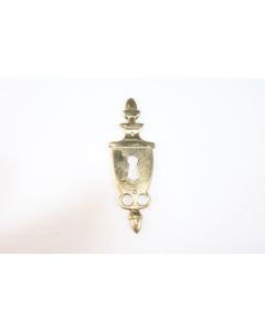 Schild, hoch, poliert, Beschläge, Messing, 11 cm, 3.5 cm