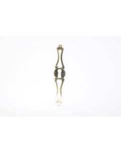 Schild, hoch, poliert, Beschläge, Messing, 10.5 cm, 2 cm