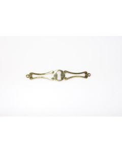 Schikl, quer, poliert, Beschläge, Messing, 2 cm, 10.5 cm