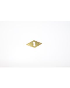 Schild, quer, poliert, Beschläge, Messing, 3 cm, 6 cm