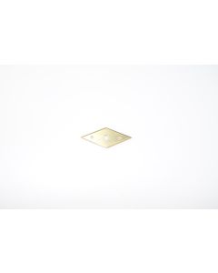 Rosette, quer, poliert, Beschläge, Messing, 2.5 cm, 6 cm