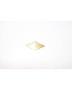 Schild, quer, poliert, Beschläge, Messing, 3.5 cm, 7 cm