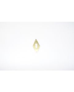 Schild, hoch, poliert, Beschläge, Messing, 5.5 cm, 2.5 cm