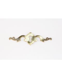 Schild, quer, poliert, Beschläge, Messing, 3 cm, 10 cm