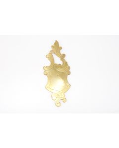 Schild, hoch, poliert, Beschläge, Messing, 11.5 cm, 4.5 cm