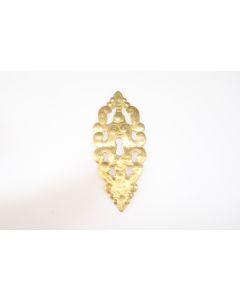 Schild, hoch, poliert, Beschläge, Messing, 12.5 cm, 5.5 cm