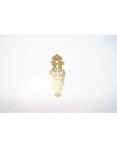 Schild, hoch, poliert, Beschläge, Messing, 12 cm, 4.5 cm