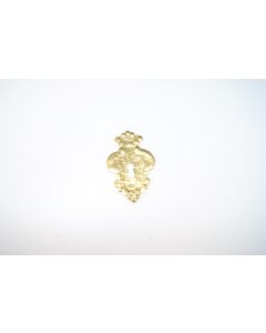 Schild, hoch, poliert, Beschläge, Messing, 9 cm, 5.5 cm